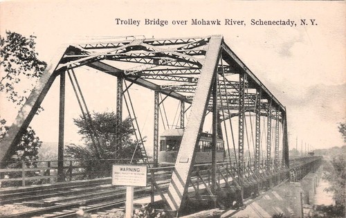 Trolley bridge mohawk river - trolley,